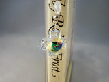 swarovski ab crystal cross and sterling plated bookmark