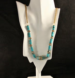 tibetan brass inlaid turquoise focal bead, turquoise and brass necklace