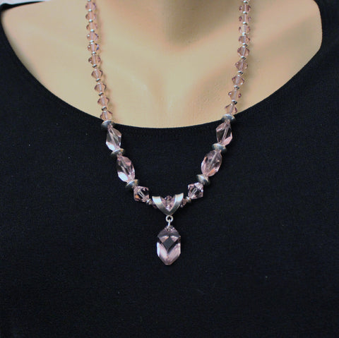 Light Amethyst Swarovski Crystals and Sterling Beads Necklace Set –  Kaminski Jewelry Designs
