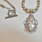 laguna jasper and sterling decorative pendant with botswana agate and swarovski crystal pearls