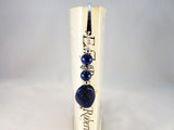 lapis lazuli and silver plated shepherd's hook bookmark