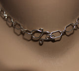 czech amber teardrops on sterling chain necklace set